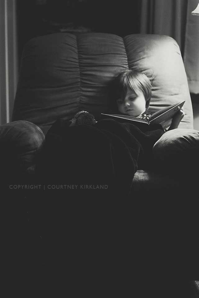 Reading Quietly on the Chair